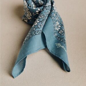 Sezane Blue Floral Scarf